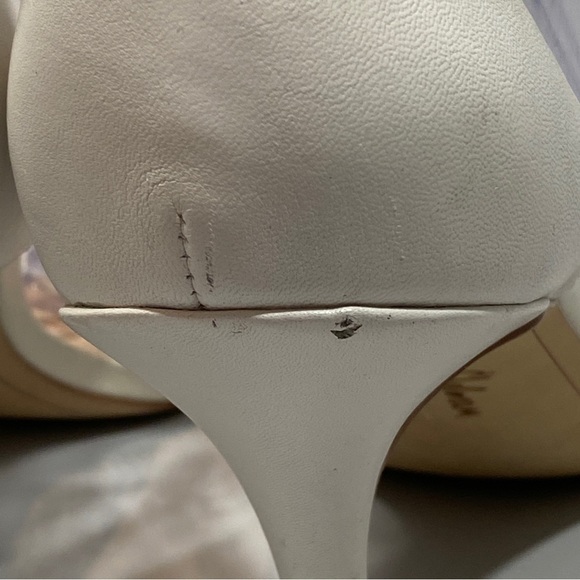 Sam Edelman Patti  Ankle Strap Open Toe White Leather Sandal Size 12 - Picture 7 of 13